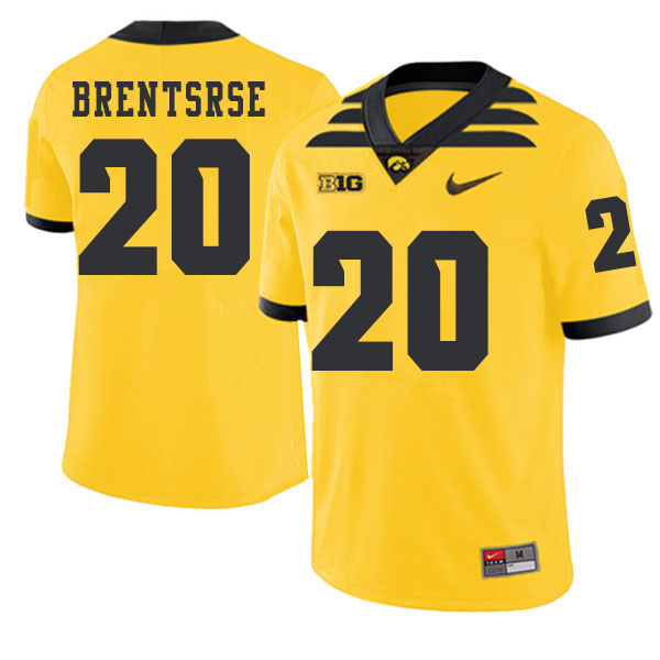 2019 Men #20 Julius Brentsrse Iowa Hawkeyes College Football Alternate Jerseys Sale-Gold - Click Image to Close
